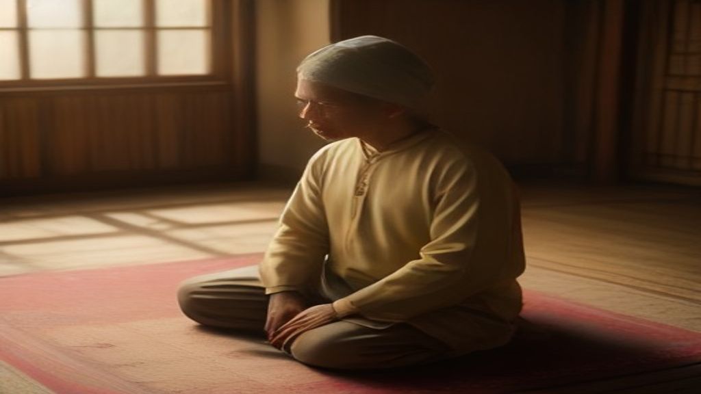 Ilustrasi spiritual perjalanan hijrah dan jalan pulang kepada Allah dengan penuh ketenangan jiwa