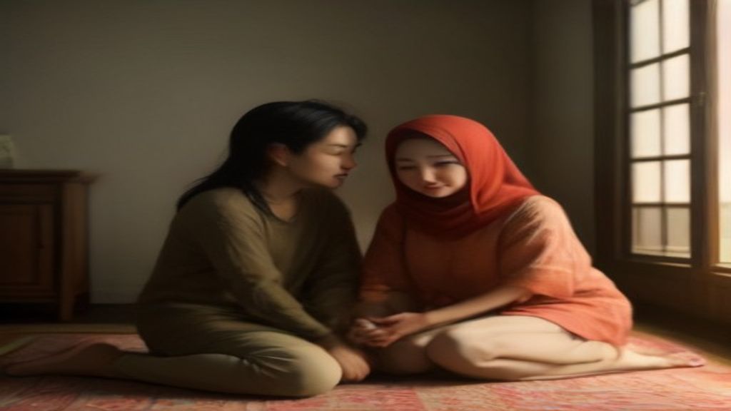 Ilustrasi kehangatan keluarga sakinah yang harmonis, bahagia, dan penuh keberkahan di rumah.